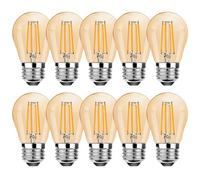 ProCrus Bombillas LED Regulables Vintage E27, 4W E27 G45 Bombillas LED de Filamento, 2700K Blanco Cálido, Recambio para Bombillas de 35W, 350LM, Regulable, Ámbar, Paquete de 10