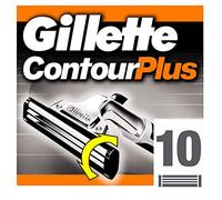 PROCTER & GAMBLE Gillette Contour Plus - Cuchillas de afeitar para hombres (10 unidades), 3014260207618