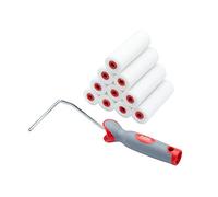 ProDec 11 rodillos de espuma de alta densidad de 4 pulgadas y marco para un acabado liso con pinturas brillantes y satinadas en rodapiés, alféizares de ventanas, paneles de puertas, armarios