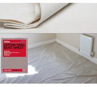 ProDec 12 pies x 12 pies Hoja de algodón para decorar, Protector de alfombras - Paño lavable, Escudo de pintura, Hojas de pintura, Hojas de polvo de alta resistencia para muebles, Paño de pintura