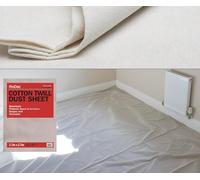 ProDec Lámina antipolvo de algodón de 12 pies x 9 pies para decoración, protector de alfombras, paño lavable, protector de pintura, hojas de pintura, hojas de polvo resistentes para muebles, hojas de