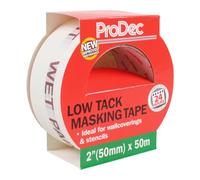 ProDec 2 pulgadas x 50m Cinta de enmascarar de pintor de baja adhesión para superficies delicadas, proporciona líneas de pintura definidas para pintar y decorar interiores