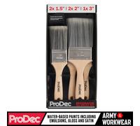 ProDec 5pc Trade Calidad Pintor Sintético Trade Set de Brochas 3.8cm,5.1cm,7.6cm