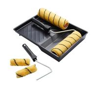 ProDec 9" & 4" 7 piezas Juego de proyecto de rodillo de pelo medio para pintar con pinturas de emulsión y de mampostería en paredes y techos interiores y exteriores, 9" 4"