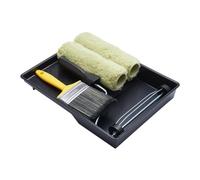 ProDec Juego de 5 rodillos de pintura para mampostería PRRT028, marco, brocha y bandeja de 4 pulgadas, juego de rodillos de pintura de alta resistencia para pintar 9 x 1.75 pulgadas, negro