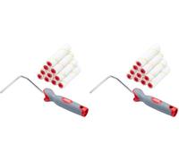 ProDec Advance 11 mini rodillos de microfibra de pelo corto de 4 pulgadas y marco para un acabado liso con emulsión, brillo, satinado, barniz, tinte de madera en paredes interiores, techos