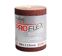 ProDec Advance Rollo de papel de lija de 5 m de grano 40 extra grueso ProFlex ultra flexible resistente a las grietas de óxido de aluminio para lijar madera, pintura, yeso, relleno, metal y más, 115