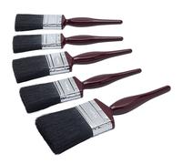 ProDec Contractor Juego de brochas de cerdas Mixtas de 5 Piezas para un Acabado Liso con Pinturas de emulsión, Brillantes y satinadas en Paredes, techos, Madera y Metal