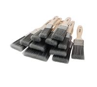 ProDec Decorator's Docena de 12 Pinceles sintéticos para un Acabado Suave Pintura con emulsión, Brillo, Pinturas satinadas en Paredes, techos, Madera, Metal, 2 x 1, 5 x 1,5, 4 x 2, 1 x 3 Pulgadas