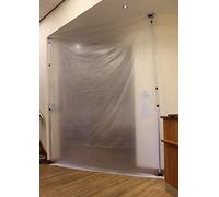 ProDec Dust Wall para crear una pantalla temporal de polietileno - Cree un sistema de barrera con postes ajustables de hasta 3,9 m de altura para evitar la transferencia de polvo