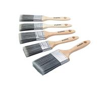 ProDec Juego de 5 Pinceles Decorativos sintéticos para Pintar con emulsión, Pinturas Brillantes y satinadas en Paredes, techos, Madera y Metal, Contiene 2 Pinceles de 1.5 Pulgadas, 2 x 2 Pulgadas y 1