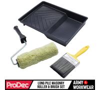 ProDec Kit Rodillo De Albañilería Manual 9"x1.75" + Brocha Plana