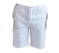 ProDec Pantalones Cortos de Pintor Hombre y Mujer, 100% algodón, de perforación, Blancos, para Uso Laboral y de Seguridad, decoradores, para Hombre y Mujer, Pantalones de Pintor, Blancos