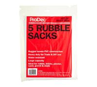 ProDec Paquete de 5 Sacos de Escombros Tejidos Ultrarresistentes para Trabajos Pesados de Construcción