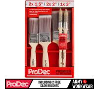 Prodec Premier Juego de Brochas de Pintura Sintéticas 7 Piezas, Incluye 2 Sash