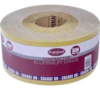 ProDec Rollo de papel de lija abrasivo de óxido de aluminio amarillo de grado grueso 60 para lijar madera, pintura, yeso, relleno, metal y más, papel de lija de 115 mm de ancho compatible con