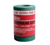 ProDec Rollo de papel de lija abrasivo de óxido de aluminio verde de grado extrafino de grano 240 de 5 m para lijar madera, pintura, yeso, relleno, metal y más, papel de lija de 115 mm de ancho