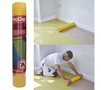 ProDec Rollo protector de alfombra de 50 m, protector de alfombra de plástico autoadhesivo fuerte, totalmente impermeable, protector de escalera resistente para alfombras, protector de piso de