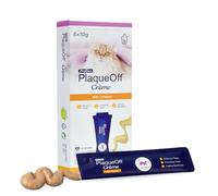 ProDen PlaqueOff Crema Dental para Gatos Pack 6 Sobres Sabor Pollo | Snack líquido para gatos exigentes | Premio y limpiador dental que reduce sarro y mal aliento | Cuidado dental natural