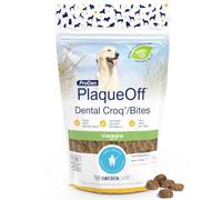 ProDen PlaqueOff Dental Bites - Aperitivos para perros de más de 10 kg, 150 g, para el mal aliento, placa bacteriana, sarro