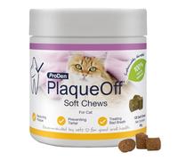 Proden PlaqueOff Masticables Blandos Dentales para Gatos para Ayudar a Eliminar el Mal Aliento, la Placa y el Sarro
