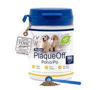 ProDen PlaqueOff Perros y Gatos en Polvo 60g, Limpieza Dental con 100% Alga Natural, Limpiador de Sarro Dental y de Placa, Elimina Eficazmente el Mal Aliento en Mascotas, Hasta 6 meses de duración