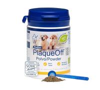 ProDen PlaqueOff Polvo 60g - Limpiador Dental 100% Natural para Perros y Gatos, Elimina la Placa, el Sarro y el Mal Aliento