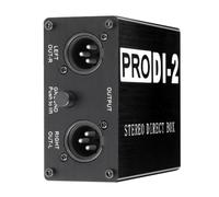 ProDI-2 Caja Directa EstéReo Pasiva Caja DI de Audio Caja de InyeccióN Directa Bajo Ruido Guitarra Bajo DI Convertidor de Audio de 2 Canales