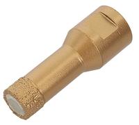 PRODIAMANT broca profesional para azulejos 16 mm x M14 broca de diamante amoladora angular para la perforación en seco en gres fino, azulejos de pared y piedra natural