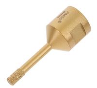 PRODIAMANT Broca profesional para azulejos y baldosas 6 mm x M14 broca de diamante amoladora angular para la perforación en seco en gres fino, azulejos y piedra natural