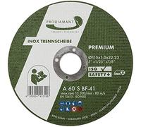 PRODIAMANT Disco de corte de 115 mm x 1,0 mm, 50 unidades de disco flexible para metal acero y acero inoxidable