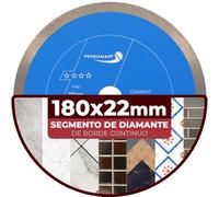 PRODIAMANT Disco de corte de diamante para azulejos y baldosas profesional 180 mm x 22,23 mm F702 ProRim no se rompe en azulejos y baldosas de gres porcelánico y piedra natural