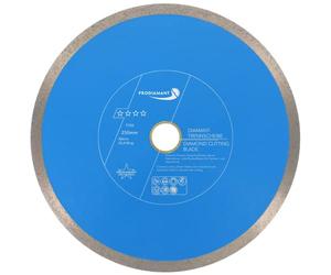 PRODIAMANT Disco de corte de diamante para azulejos y baldosas profesional 250 mm x 30/25,4 mm F702 ProRim no se rompe en azulejos y baldosas de gres porcelánico y piedra natural