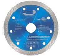 PRODIAMANT Disco de corte de diamante profesional/gres fino F50 Disco de corte de diamante extra fino de 125 mm x 22,2 mm para un grosor de placa de hasta 20 mm