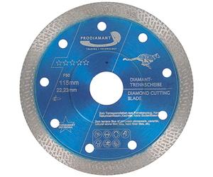 PRODIAMANT Disco de corte de diamante profesional gres fino F50 Disco de corte de diamante extra fino de 115 mm x 22,2 mm para un grosor de placa de hasta 20 mm
