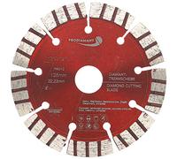 PRODIAMANT Disco de Corte Diamantado Premium 125 mm x 22,23 mm - Segmento 12 mm, corte profesional en hormigón y cemento, apto para amoladora angular