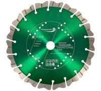 PRODIAMANT Disco de Corte Diamantado Premium Cóncavo Turbo 230 mm x 22,23 mm - para Piedra y Hormigón, Corte en Seco rápido, apto para Amoladora Angular
