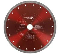 PRODIAMANT Disco de corte diamantado Premium gres fino 250 mm x 30 con anilla Disco de 25,4 mm para máquinas de mesa