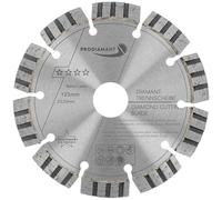 PRODIAMANT Disco de Corte Diamantado Premium Láser Hormigón 125 mm x 22,23 mm - Soldadura Láser, corte profesional Hormigón y Cemento,máxima seguridad y duración, apto para amoladora angular