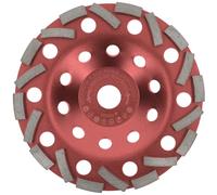 PRODIAMANT Muela de copa diamantada Turbo Ø 180 mm x 22,23 mm - doble fila, para hormigón, piedra natural y mampostería, calidad profesional, para amoladora angular