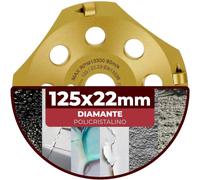 PRODIAMANT PKD - Muela de diamante para amoladora angular de hormigón, 125 mm, 4 segmentos para hormigón, pavimento y revestimientos adhesivos