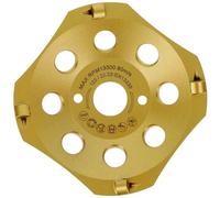 PRODIAMANT PKD - Muela de diamante para amoladora angular de hormigón, 125 mm, 4 segmentos para hormigón, pavimento y revestimientos adhesivos
