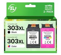 Prodoki - Cartuchos de tinta para HP 303 XL 303 XL 303XL y color negro y tinta para HP Envy Photo 6230 6220 7830 6232 6234 7130 7134 (1 negro, 1 color, 2 unidades)