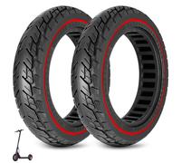 Prodrocam Lote de 2 Neumáticos Plenos 250 x 54 para Patinete Eléctrico Xiaomi 4 Pro/Lite, 10 x 2,125 en Goma para Ninebot F20, F25, F30, F40, Repuestos Sólidos 10" (Rojos)