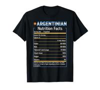 Producto Argentina - Impresión divertida de datos nutricionales argentinos Camiseta