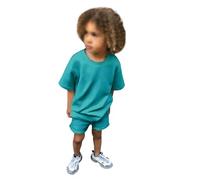 Producto categoría Boys Outfits&Set - Conjunto niño verano 2 piezas chándal ligero de manga corta y traje corto para niños práctico y moderno (Sky Blue, 8-9 años)