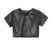 Producto clasificación Girls Tops Tees & Shirts - Vestido Informal de Manga Corta con Lentejuelas para niñas y niños pequeños y cómodo diseño versátil Estilo Que Nace de la Comodidad Diaria