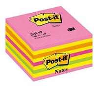 Producto nuevo. post-it nota cubo bloc de 450 hojas, 76 x 76 mm neon r