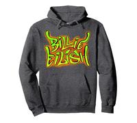 Producto Oficial de Billie Eilish para Fans Merch Music Sudadera con Capucha, Unisex para Adultos, Jaspeado Oscuro, L