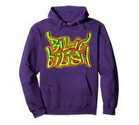 Producto Oficial de Billie Eilish para Fans Merch Music Sudadera con Capucha, Unisex para Adultos, Morado, XXL